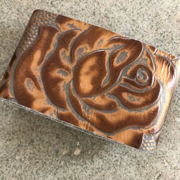 NEW Genuine leather cuff bracelet. Bronze brown - Picture 1 of 6